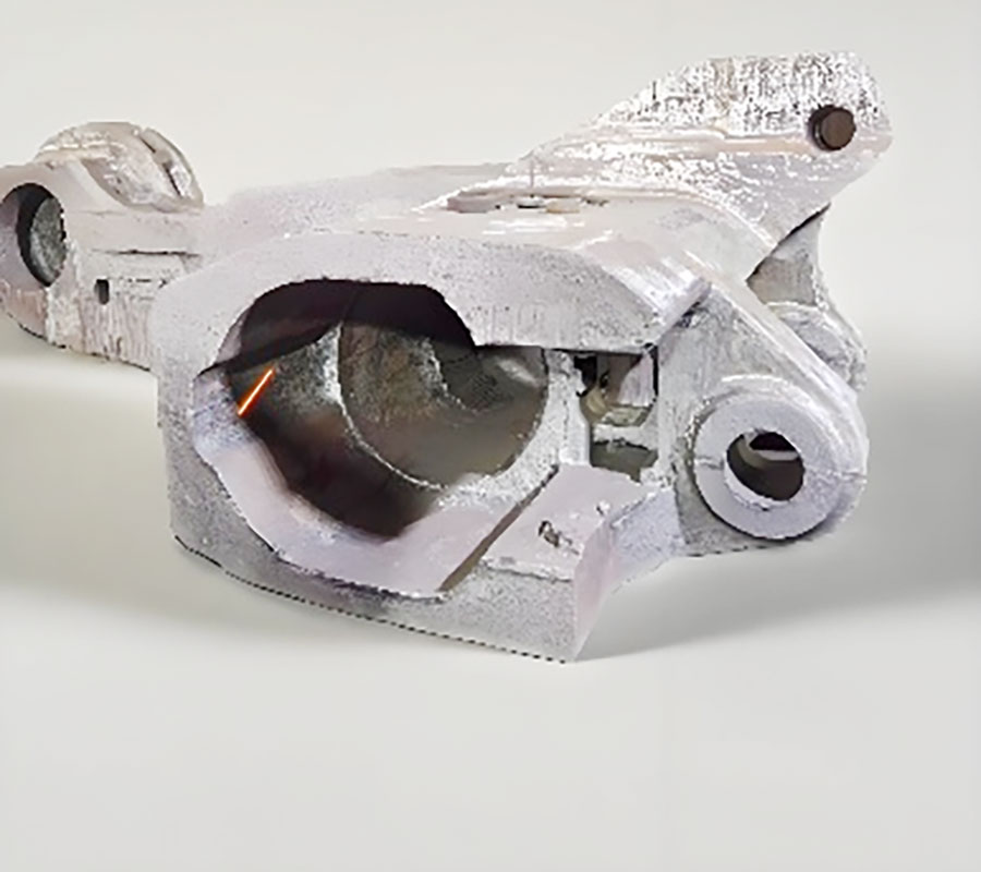 Industrial machine tool casting process and precision CNC machining setup
